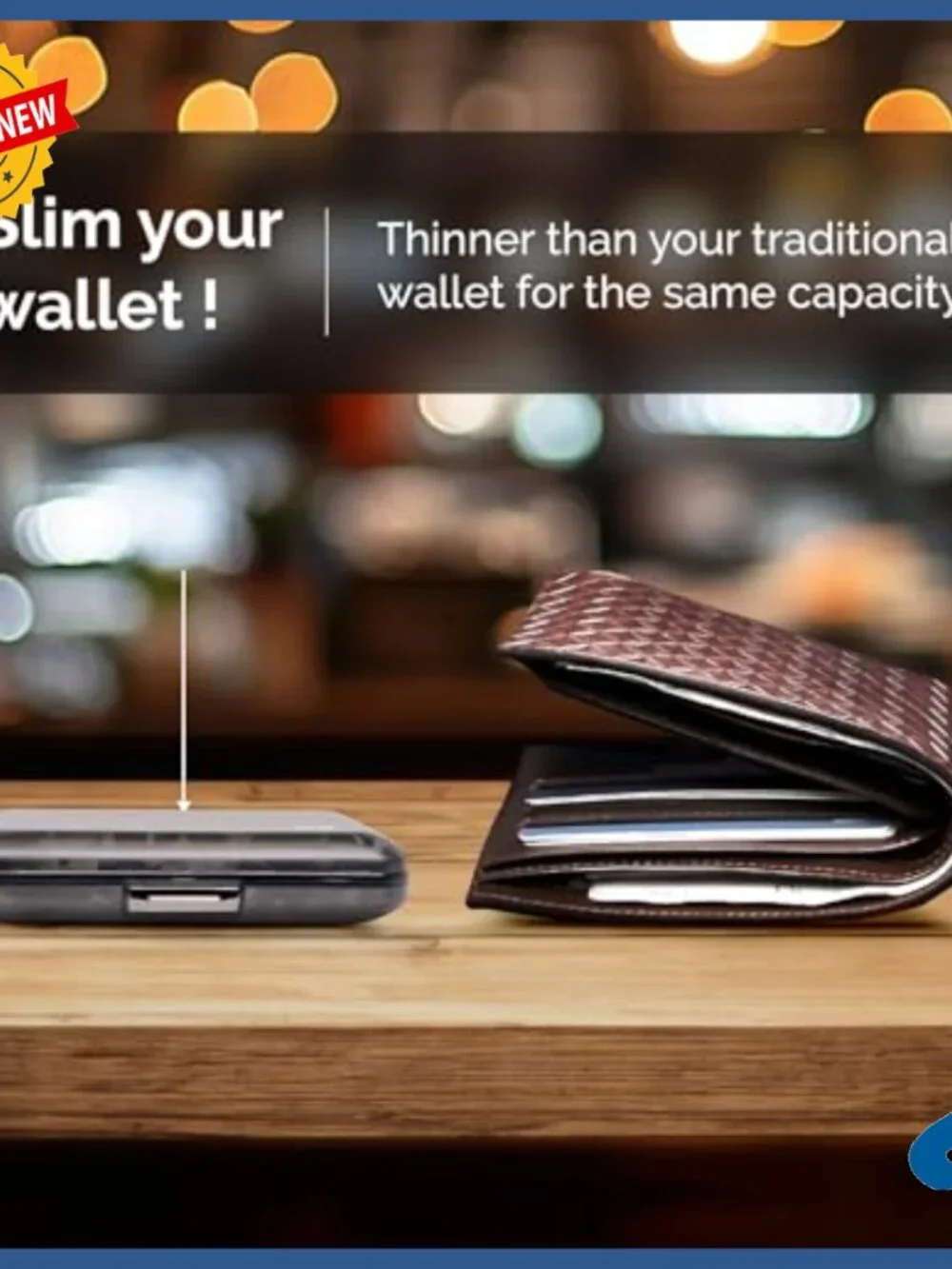 Forged Carbon Fiber Card Holder with RFID Protection, Metal Lock